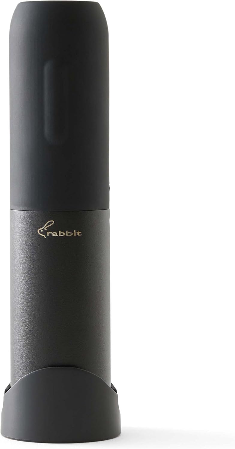 Compact Electric Corkscrew Wine Bottle Opener, Black, 10.75 Inch