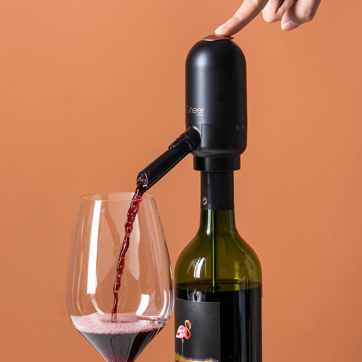 Electric Wine Aerator and Dispenser Gift Set, Black and Bronze, Kitchen Accessories