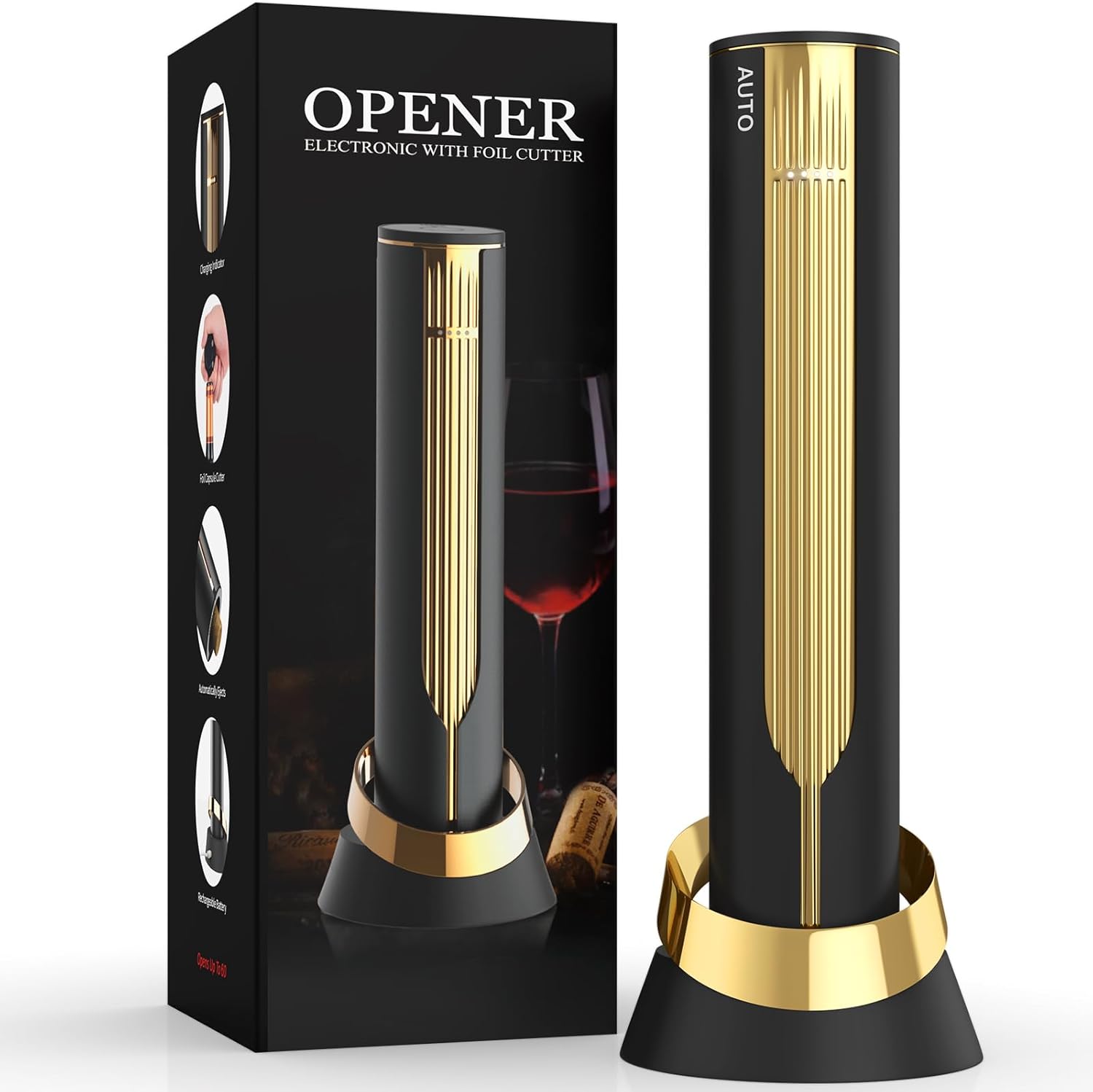 Luxury Automatic Electric Wine Opener with Charging Base