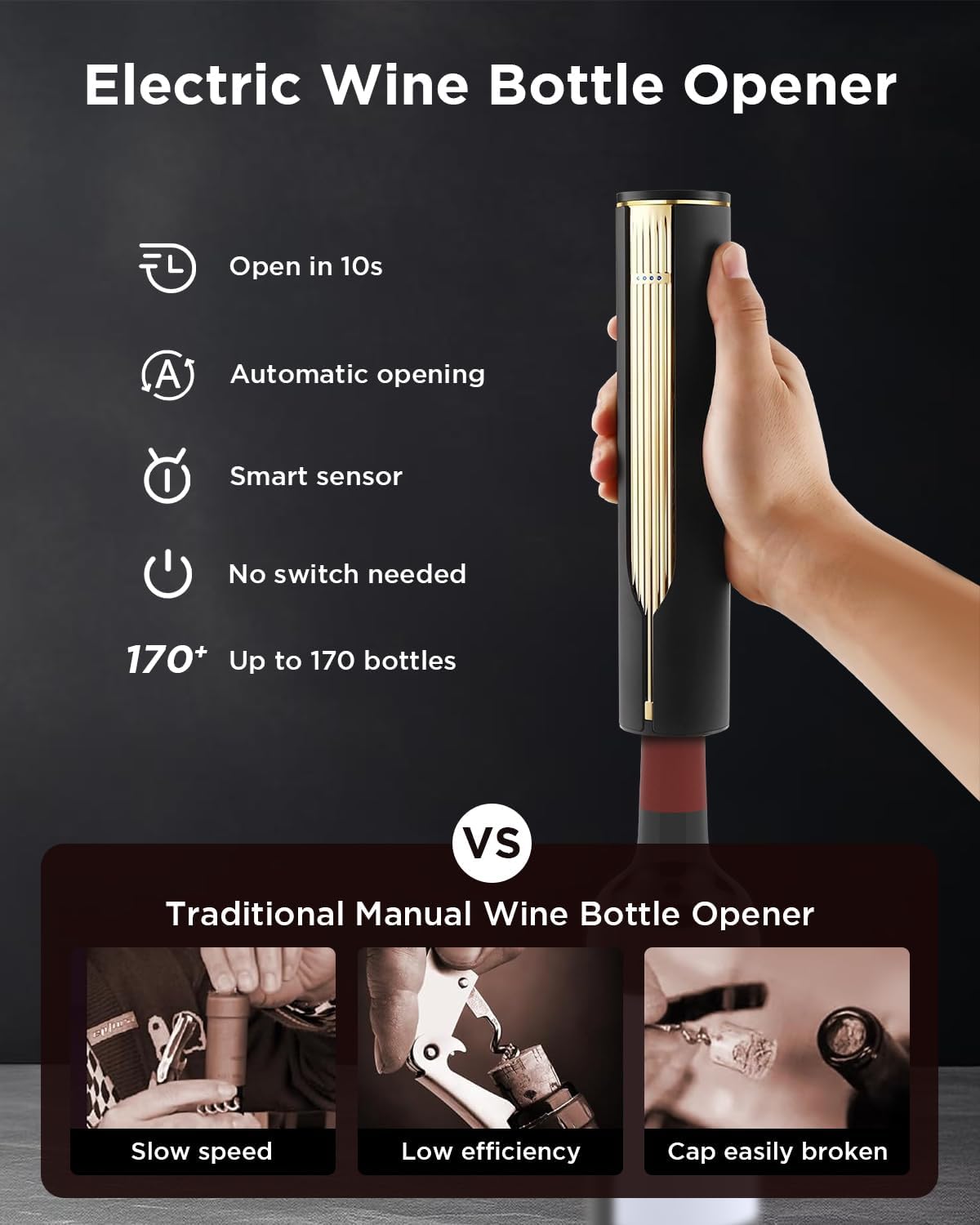 Luxury Automatic Electric Wine Opener with Charging Base
