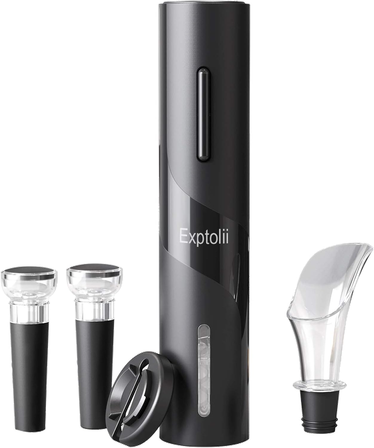 Automatic Bottle Corkscrew with Foil Cutter, Vacuum Stopper and Wine Aerator Pourer