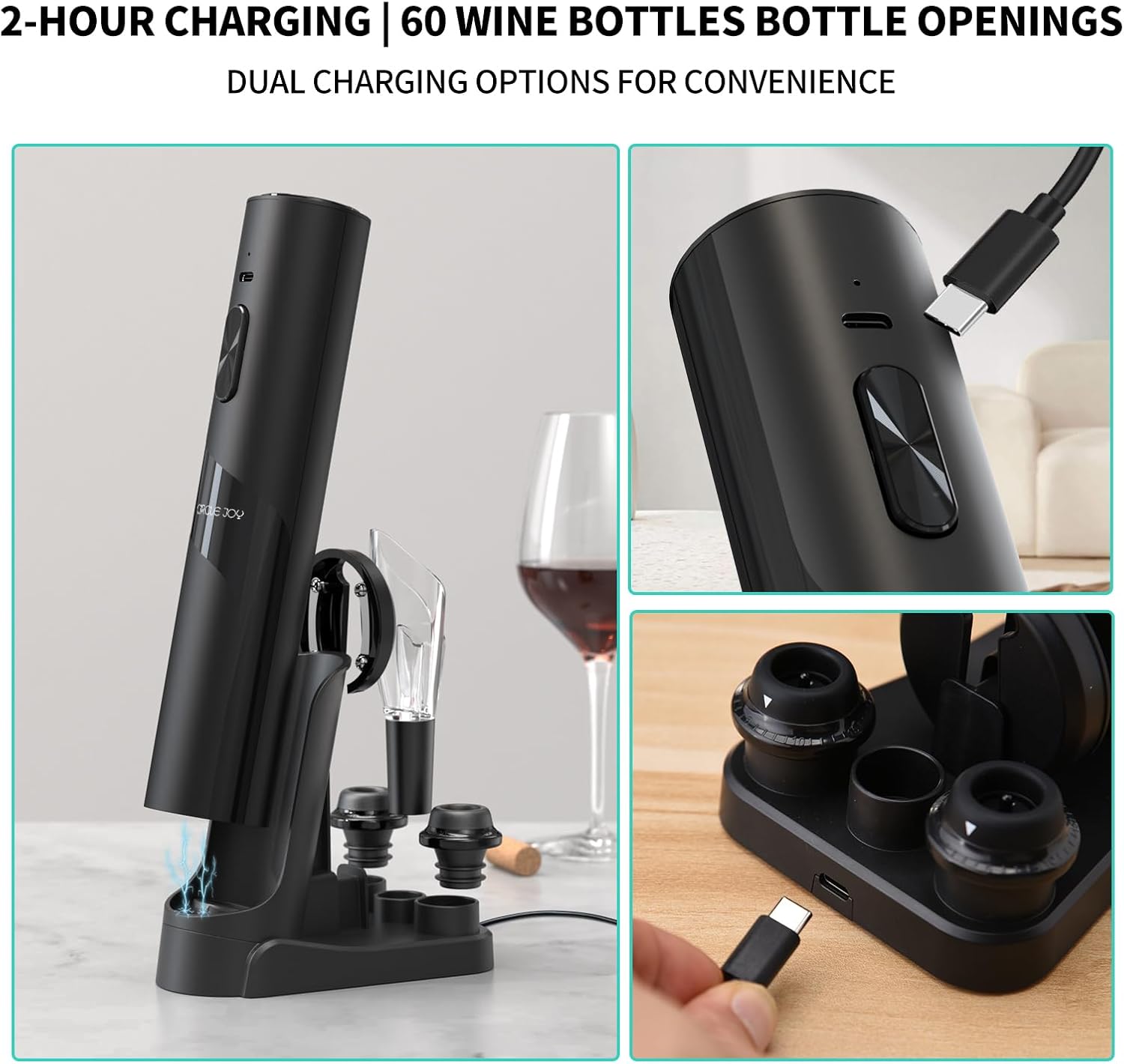 7-in-1 Wine Gift Set with Electric Vacuum Pump